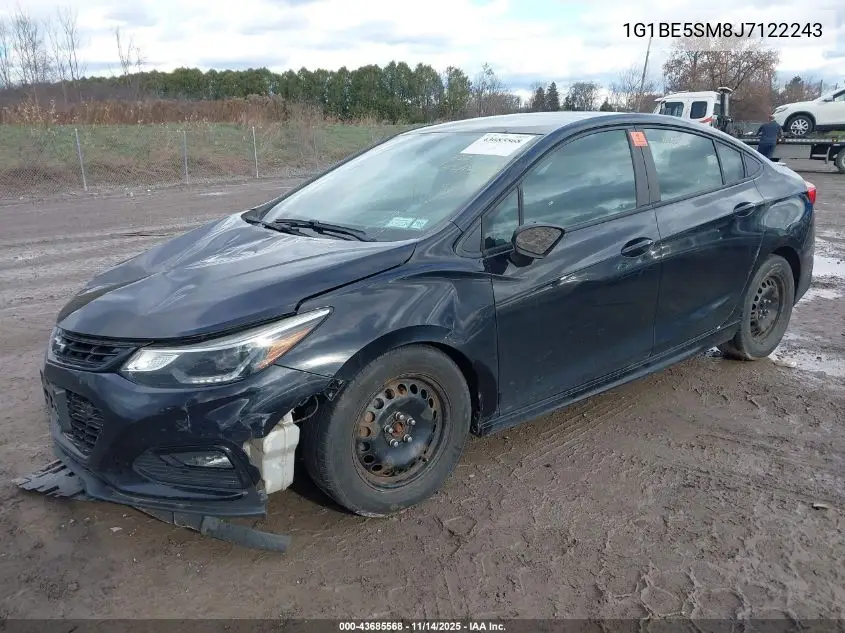 1G1BE5SM8J7122243 2018 Chevrolet Cruze Lt Auto
