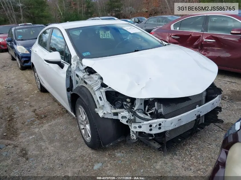 3G1BE6SM2JS586765 2018 Chevrolet Cruze Lt Auto