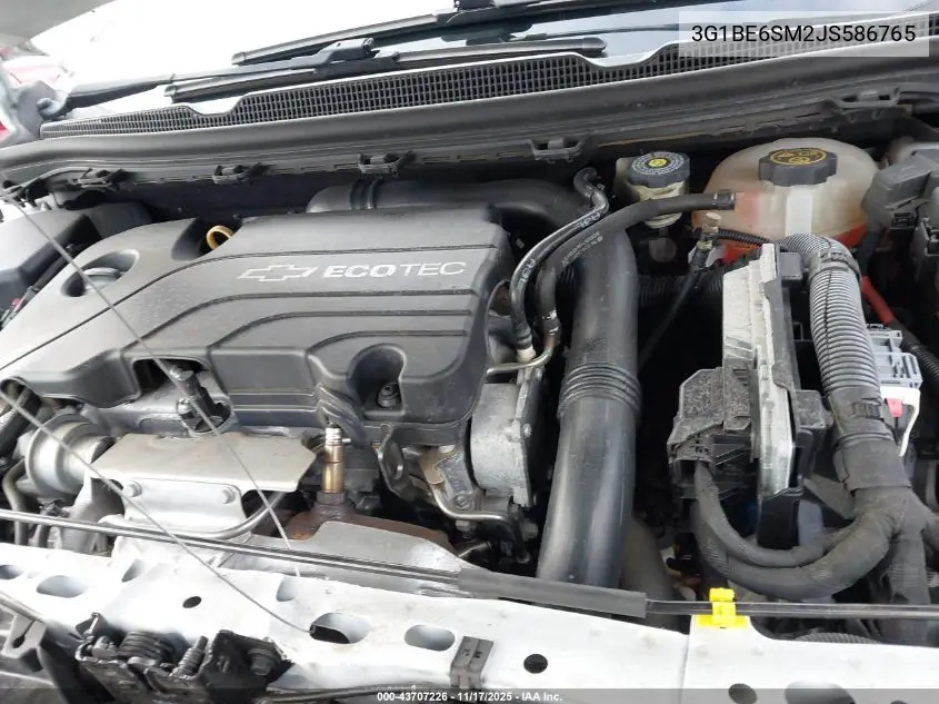 3G1BE6SM2JS586765 2018 Chevrolet Cruze Lt Auto