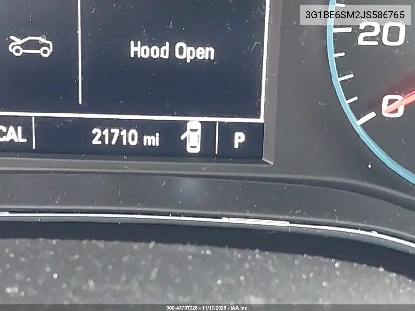 3G1BE6SM2JS586765 2018 Chevrolet Cruze Lt Auto