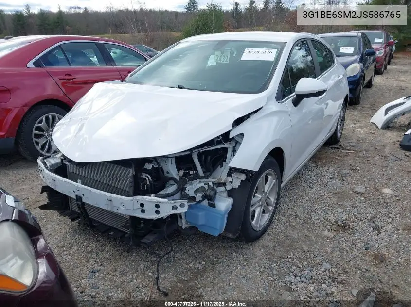 3G1BE6SM2JS586765 2018 Chevrolet Cruze Lt Auto