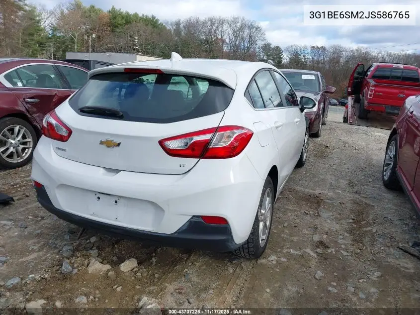 3G1BE6SM2JS586765 2018 Chevrolet Cruze Lt Auto