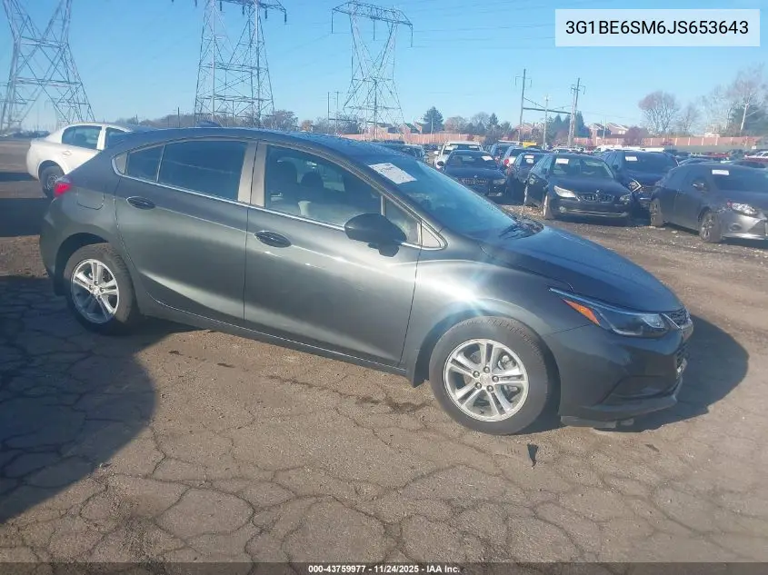 3G1BE6SM6JS653643 2018 Chevrolet Cruze Lt Auto