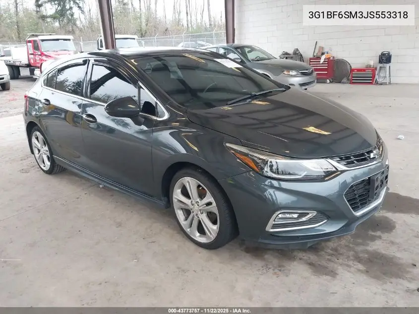 3G1BF6SM3JS553318 2018 Chevrolet Cruze Premier Auto