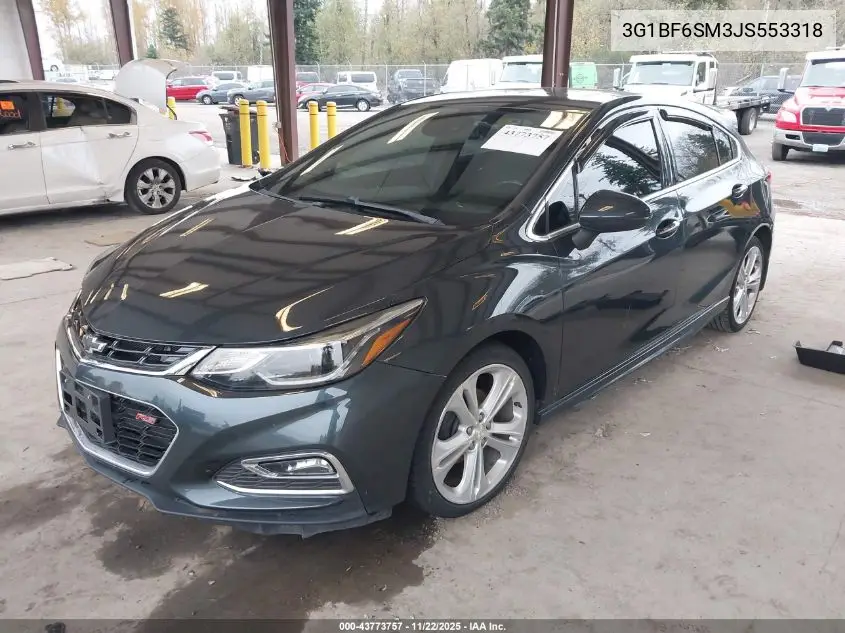 3G1BF6SM3JS553318 2018 Chevrolet Cruze Premier Auto
