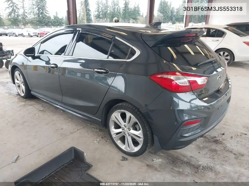3G1BF6SM3JS553318 2018 Chevrolet Cruze Premier Auto
