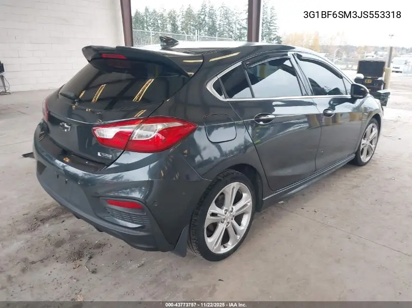 3G1BF6SM3JS553318 2018 Chevrolet Cruze Premier Auto
