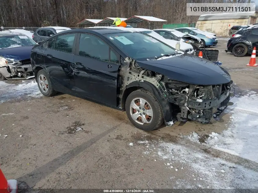1G1BB5SM3J7111501 2018 Chevrolet Cruze Ls Manual