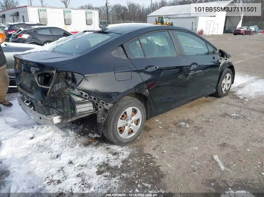 1G1BB5SM3J7111501 2018 Chevrolet Cruze Ls Manual
