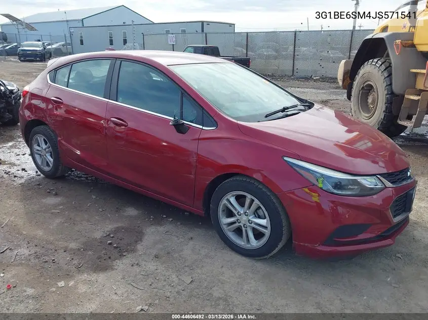 3G1BE6SM4JS571541 2018 Chevrolet Cruze Lt Auto
