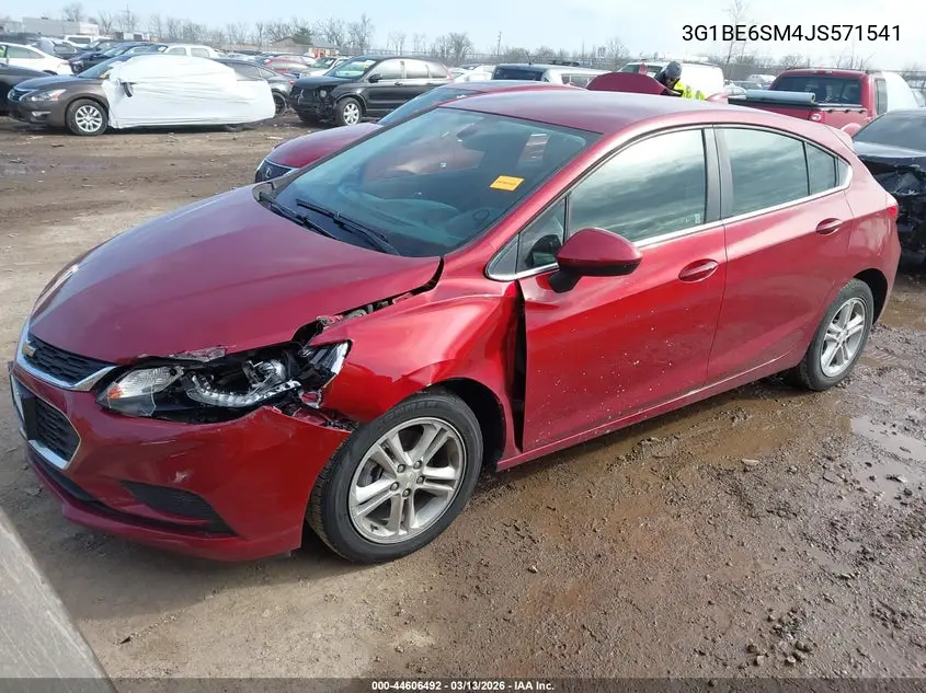 3G1BE6SM4JS571541 2018 Chevrolet Cruze Lt Auto
