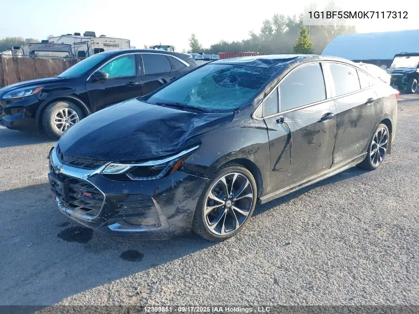 1G1BF5SM0K7117312 2019 Chevrolet Cruze Premier