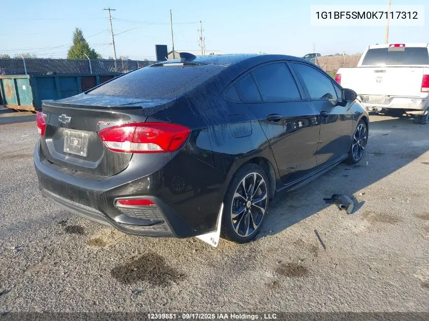1G1BF5SM0K7117312 2019 Chevrolet Cruze Premier