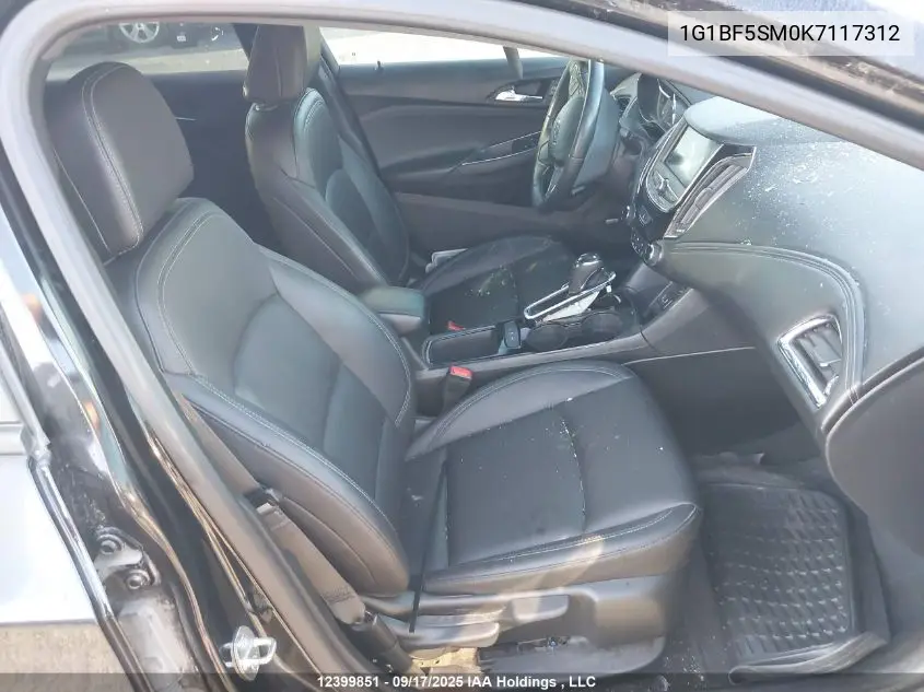 1G1BF5SM0K7117312 2019 Chevrolet Cruze Premier