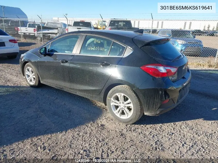 3G1BE6SM6KS619641 2019 Chevrolet Cruze Lt