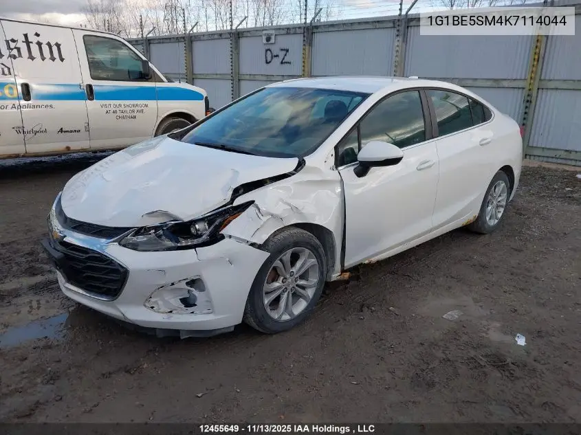 1G1BE5SM4K7114044 2019 Chevrolet Cruze Lt