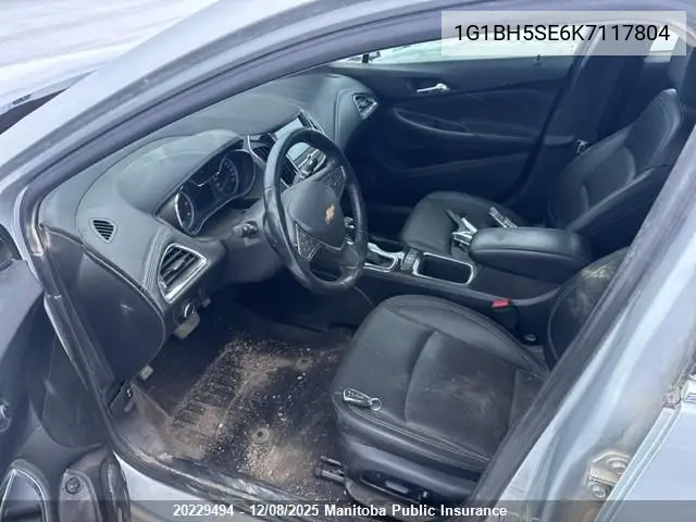 1G1BH5SE6K7117804 2019 Chevrolet Cruze Lt