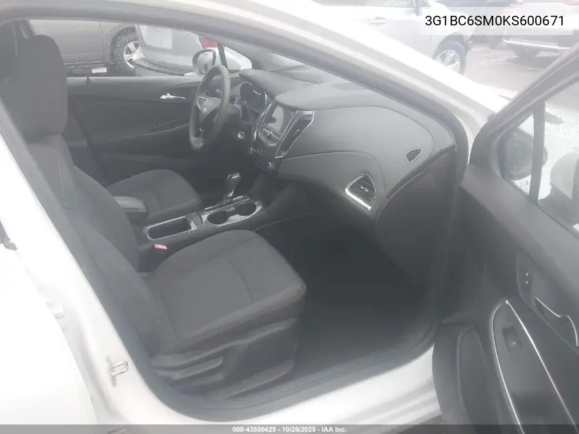 3G1BC6SM0KS600671 2019 Chevrolet Cruze Ls