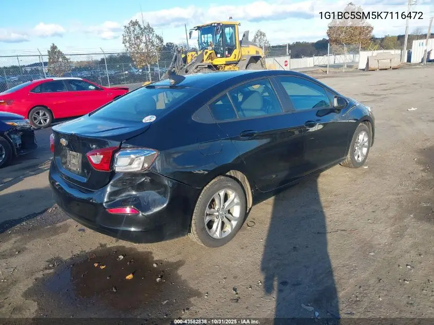 1G1BC5SM5K7116472 2019 Chevrolet Cruze Ls