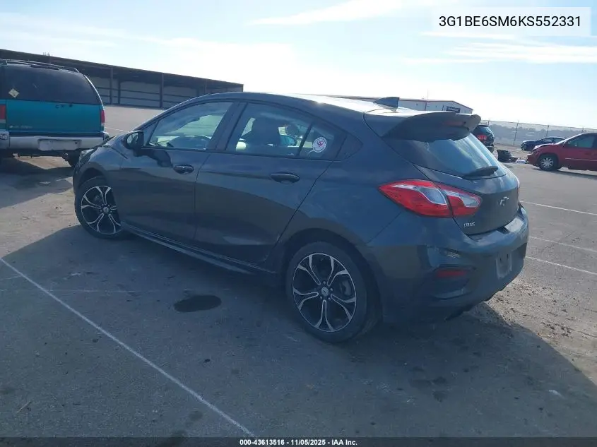 3G1BE6SM6KS552331 2019 Chevrolet Cruze Lt