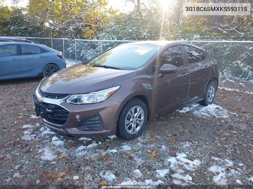 3G1BC6SMXKS593115 2019 Chevrolet Cruze Ls