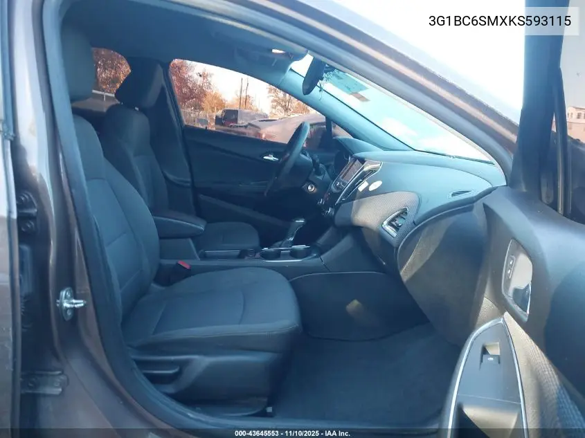 3G1BC6SMXKS593115 2019 Chevrolet Cruze Ls
