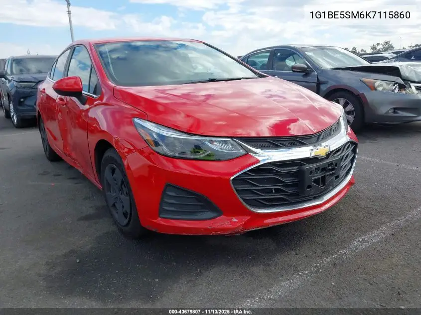 1G1BE5SM6K7115860 2019 Chevrolet Cruze Lt