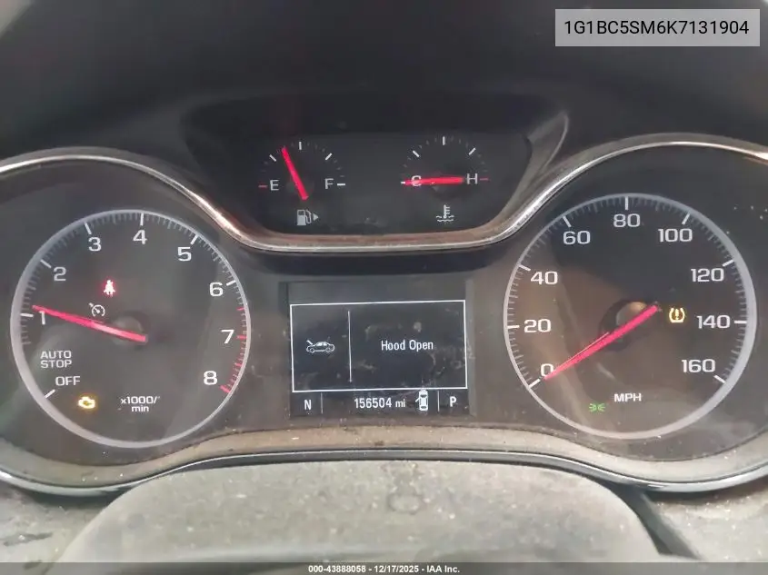 1G1BC5SM6K7131904 2019 Chevrolet Cruze Ls