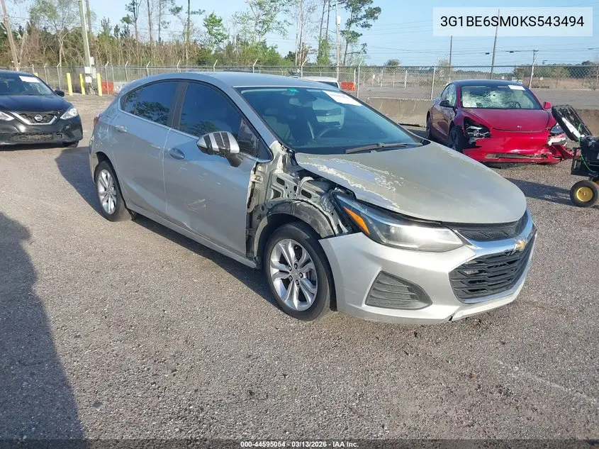 3G1BE6SM0KS543494 2019 Chevrolet Cruze Lt