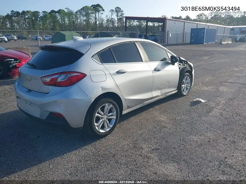 3G1BE6SM0KS543494 2019 Chevrolet Cruze Lt
