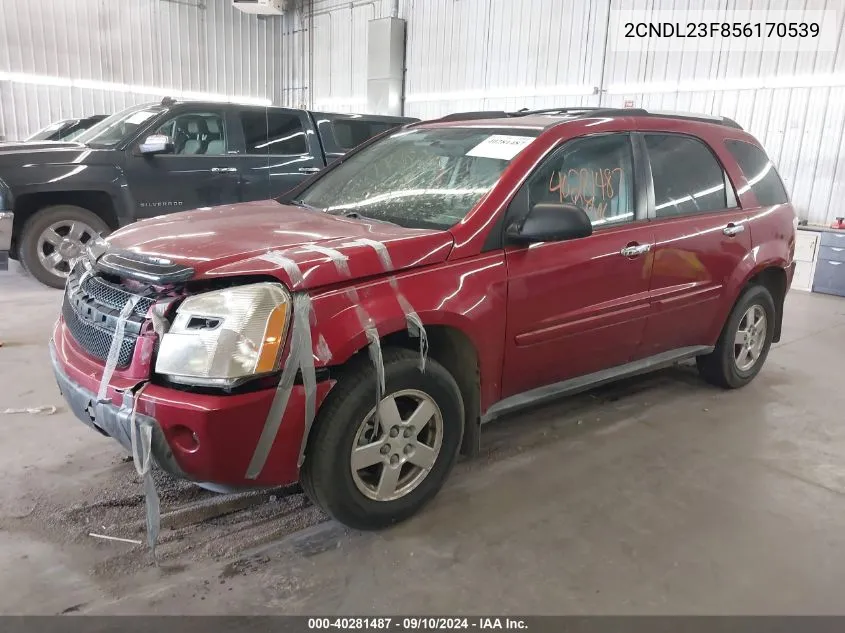 2CNDL23F856170539 2005 Chevrolet Equinox Ls