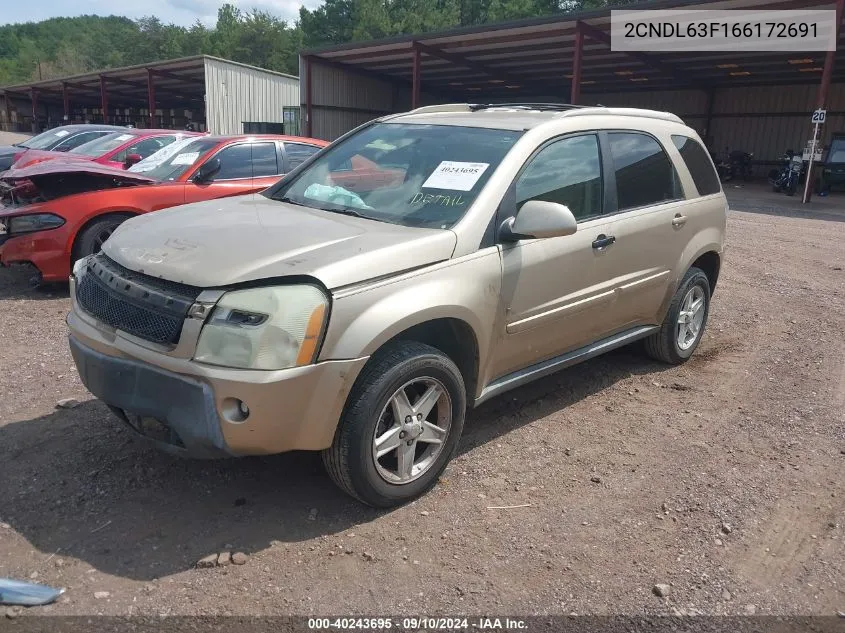 2CNDL63F166172691 2006 Chevrolet Equinox Lt