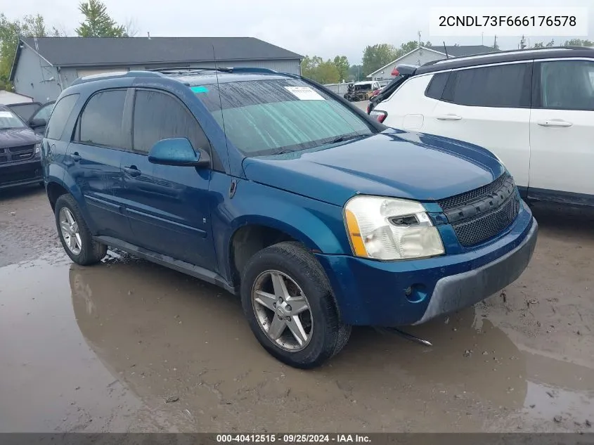 2006 Chevrolet Equinox Lt VIN: 2CNDL73F666176578 Lot: 40412515