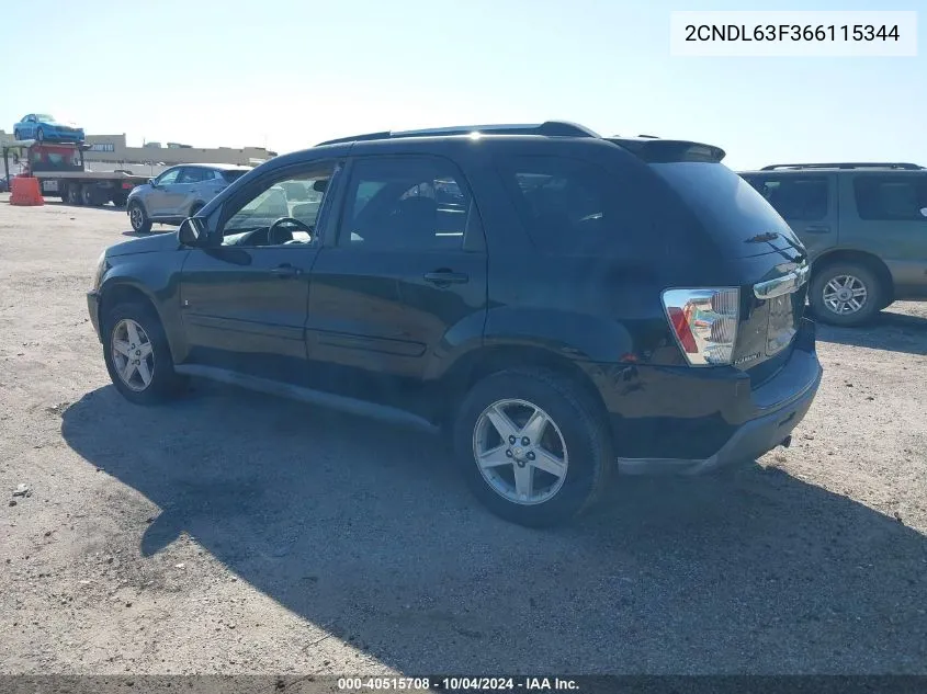 2CNDL63F366115344 2006 Chevrolet Equinox Lt