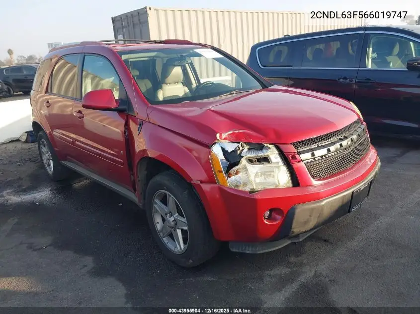 2CNDL63F566019747 2006 Chevrolet Equinox Lt