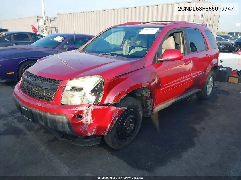 2CNDL63F566019747 2006 Chevrolet Equinox Lt