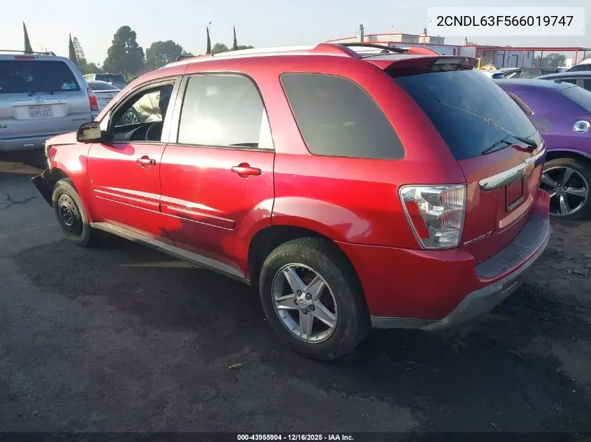 2CNDL63F566019747 2006 Chevrolet Equinox Lt