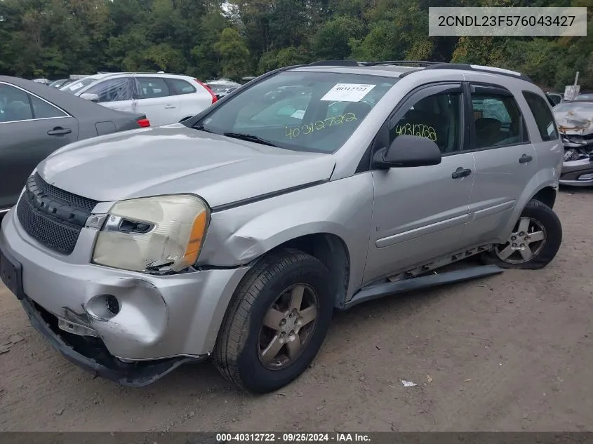 2CNDL23F576043427 2007 Chevrolet Equinox Ls