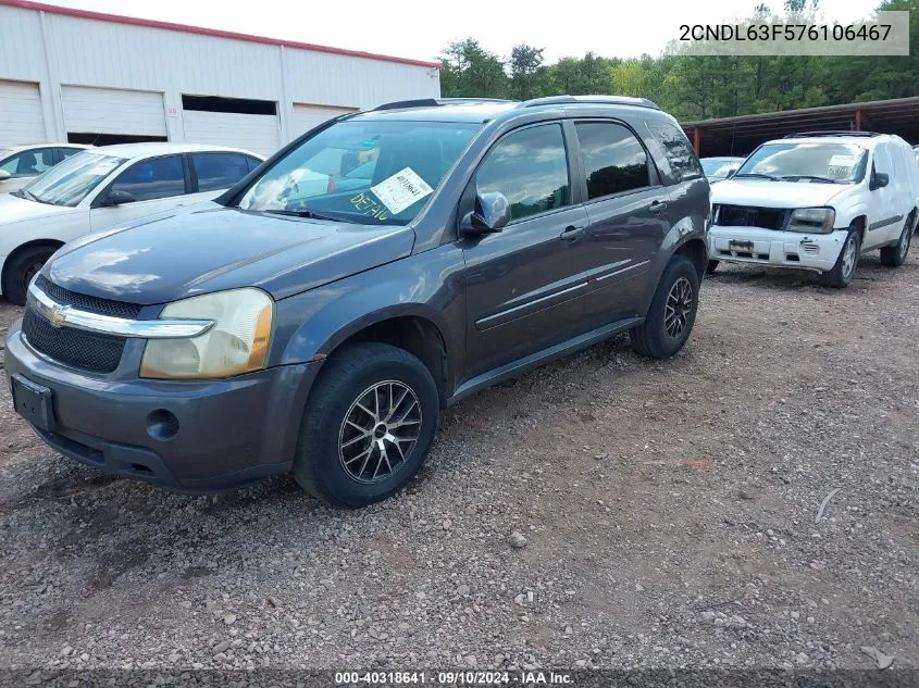 2CNDL63F576106467 2007 Chevrolet Equinox Lt