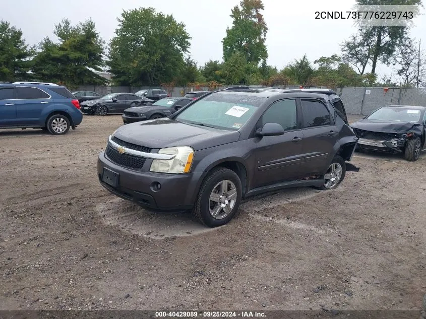 2CNDL73F776229743 2007 Chevrolet Equinox Lt