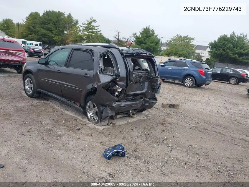 2CNDL73F776229743 2007 Chevrolet Equinox Lt