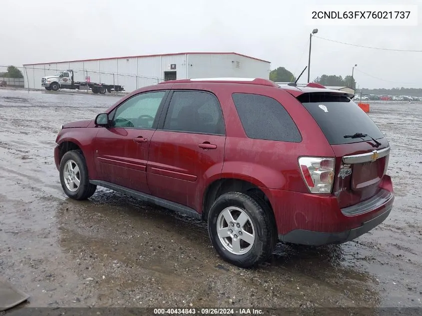 2CNDL63FX76021737 2007 Chevrolet Equinox Lt