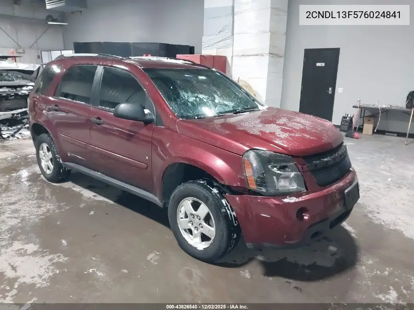 2CNDL13F576024841 2007 Chevrolet Equinox Ls