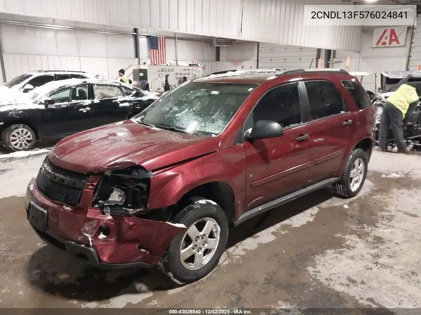 2CNDL13F576024841 2007 Chevrolet Equinox Ls
