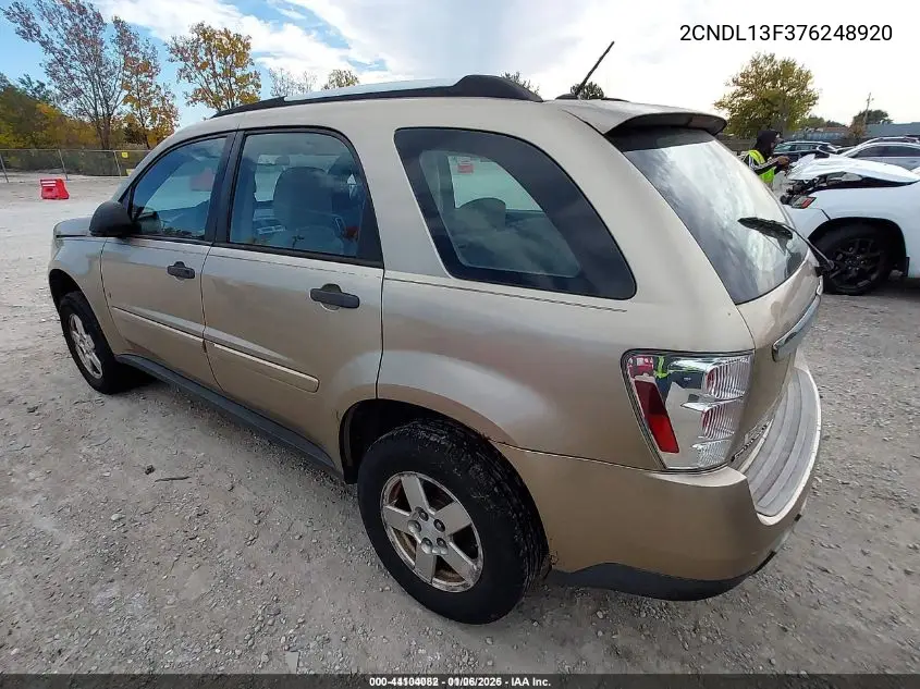 2CNDL13F376248920 2007 Chevrolet Equinox Ls