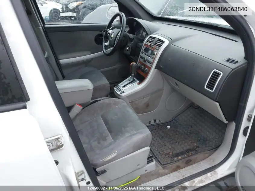 2CNDL33F486063840 2008 Chevrolet Equinox Lt