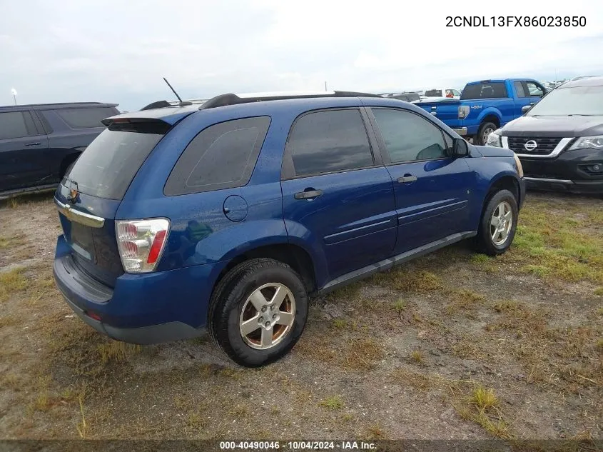 2CNDL13FX86023850 2008 Chevrolet Equinox Ls