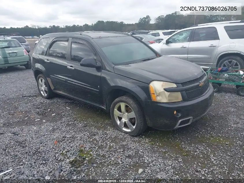 2CNDL737086026705 2008 Chevrolet Equinox Sport