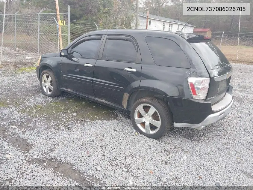 2CNDL737086026705 2008 Chevrolet Equinox Sport