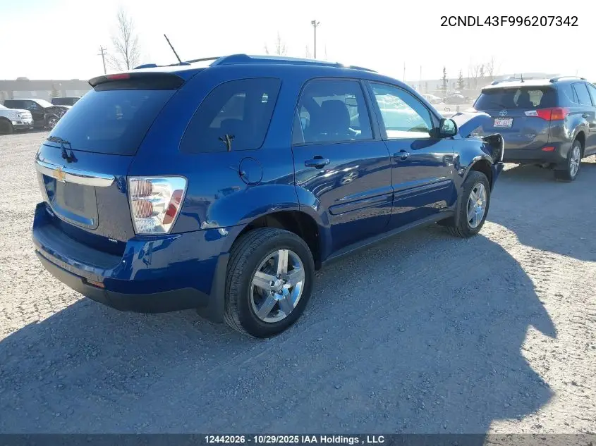 2CNDL43F996207342 2009 Chevrolet Equinox Lt